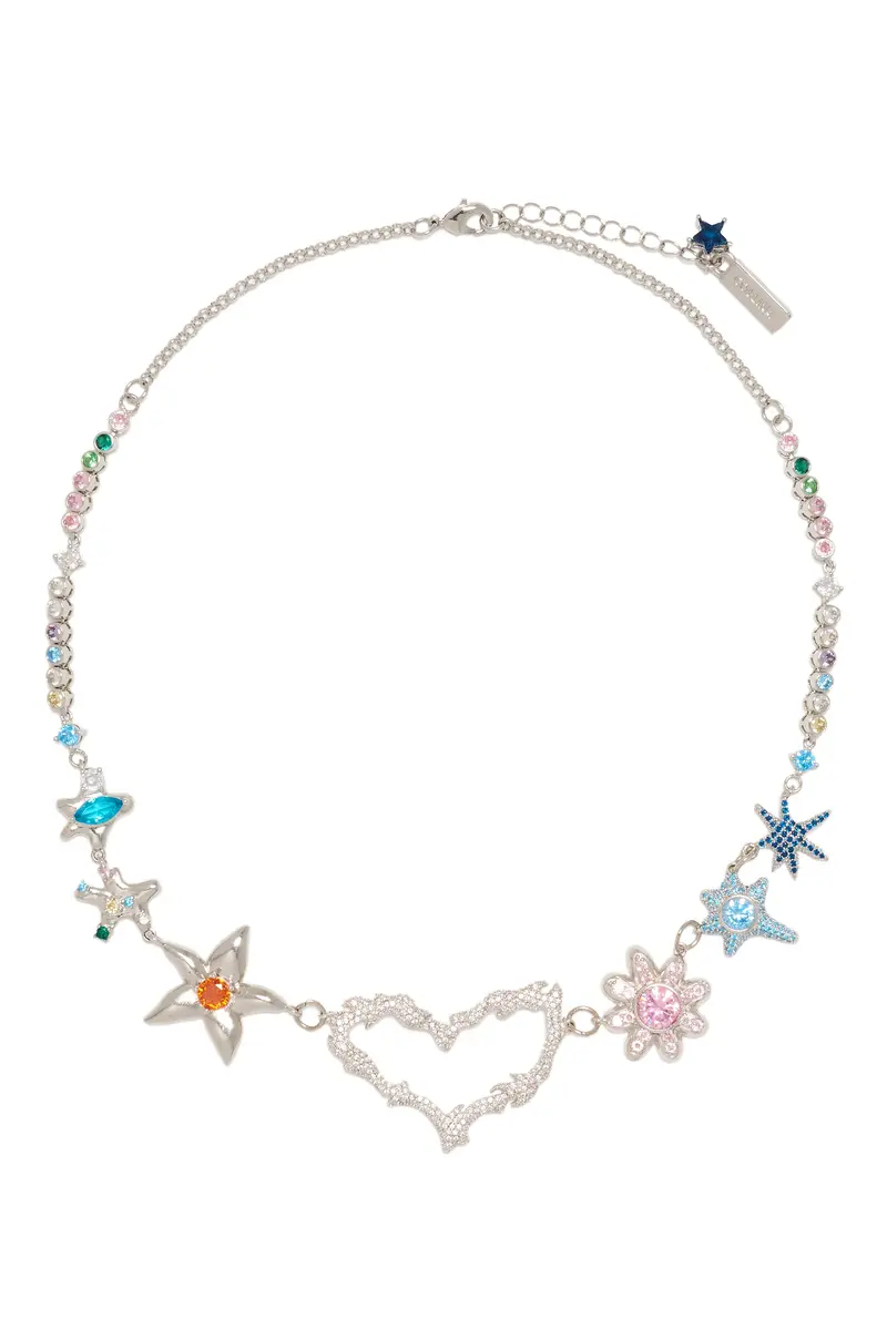 Multi Heart Flame Constellation Necklace 1