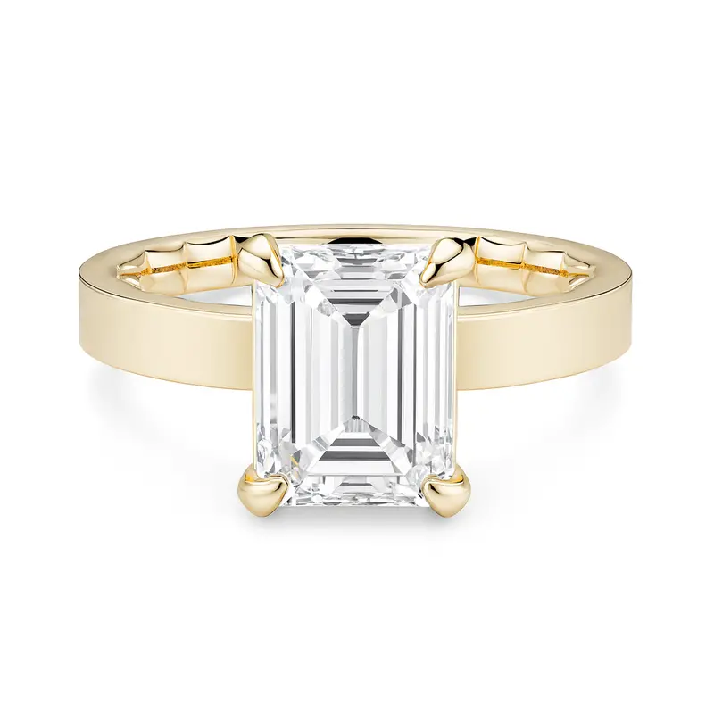 My Caroline Goldenline Emerald Solitaire Mounting 1
