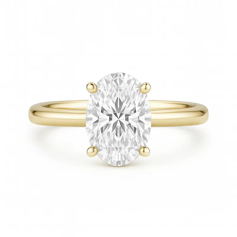 My Caroline Infinite Oval Solitaire Engagement Ring Mounting 1