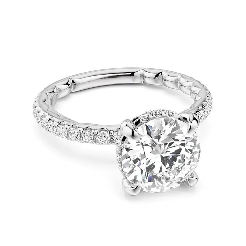 My Caroline Radiant Round Engagement Ring Mounting 1