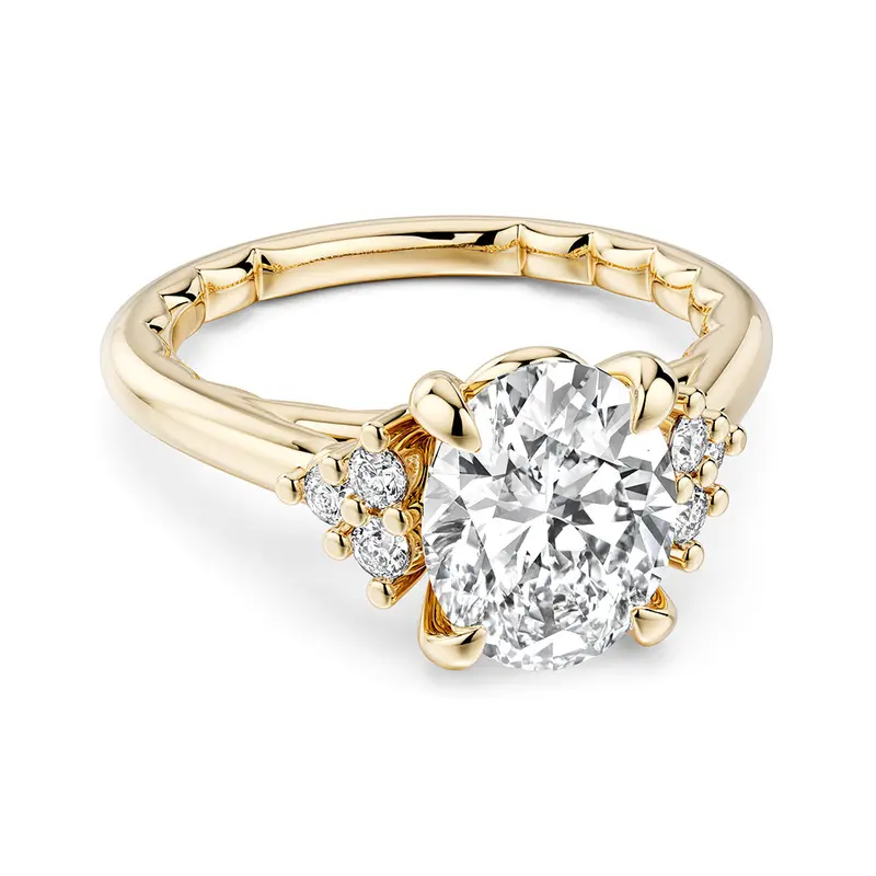 My Caroline Unity Cluster Round Diamond Engagement Ring Mounting 1
