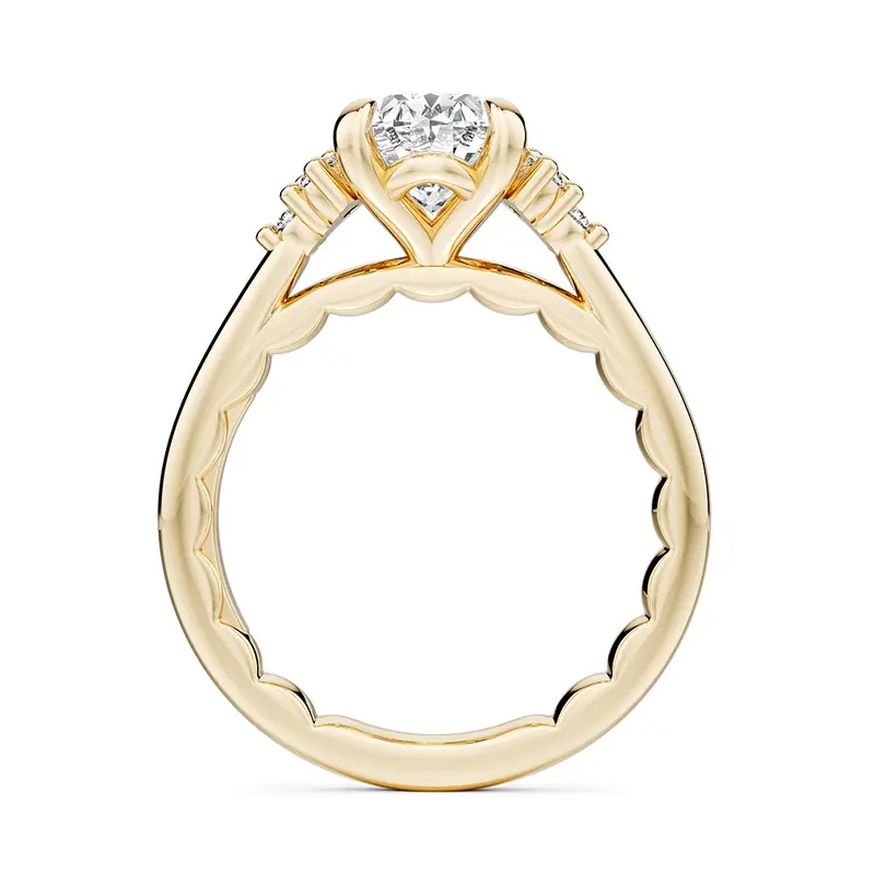 My Caroline Unity Cluster Round Diamond Engagement Ring Mounting 2