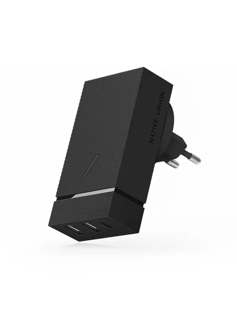 Native Union Smart 4 Usb Charger International Fabric Slate 1