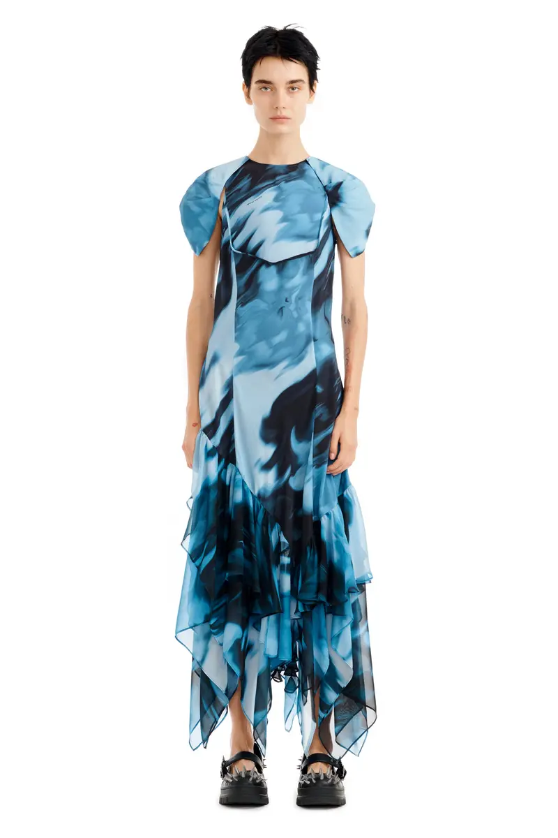Navy Melting Bloom Hillary Dress 1