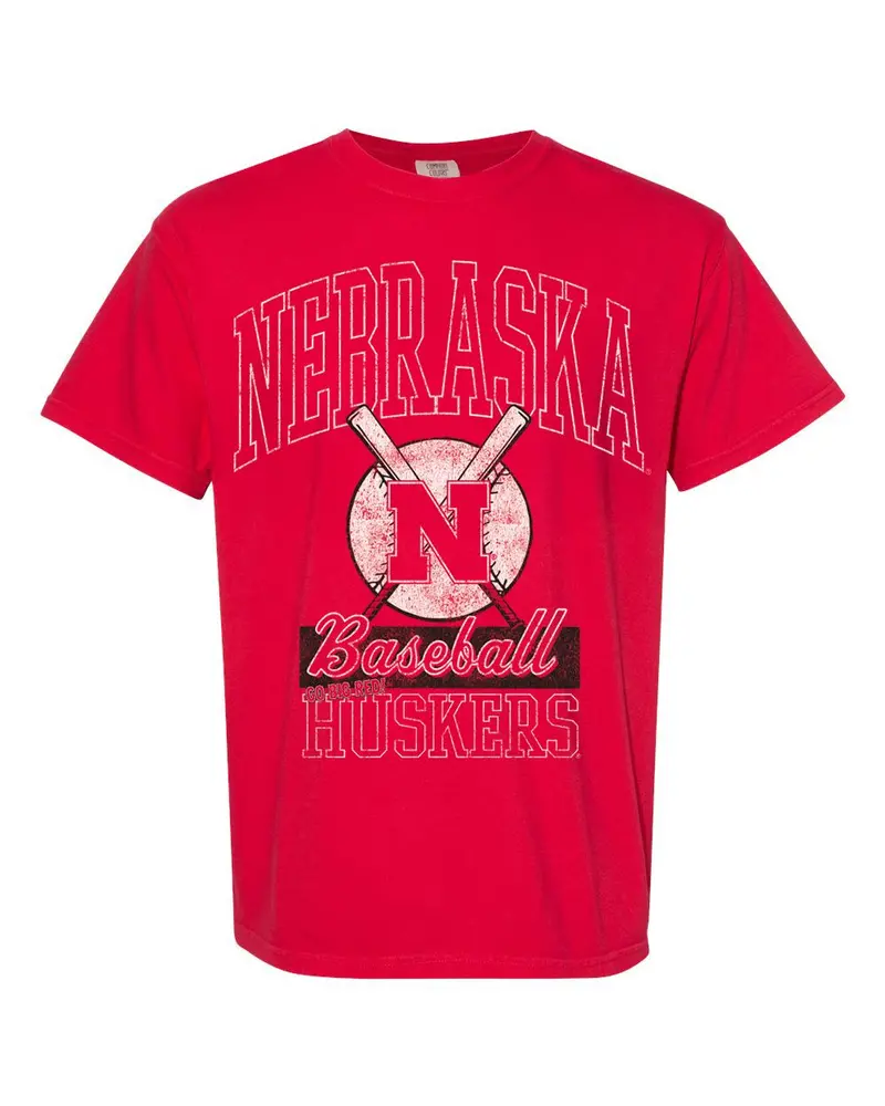 Nebraska Huskers Baseball Red Cc Tee 1