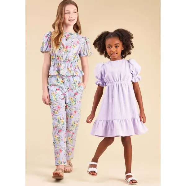 New Look Child/Teen Top, Dress And Trousers N6739 1
