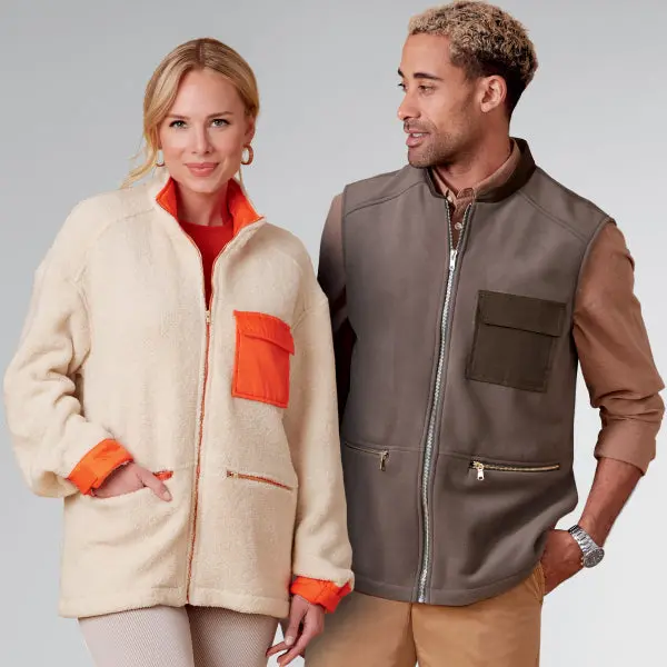 New Look Unisex Jacket And Waistcoat N6713 1