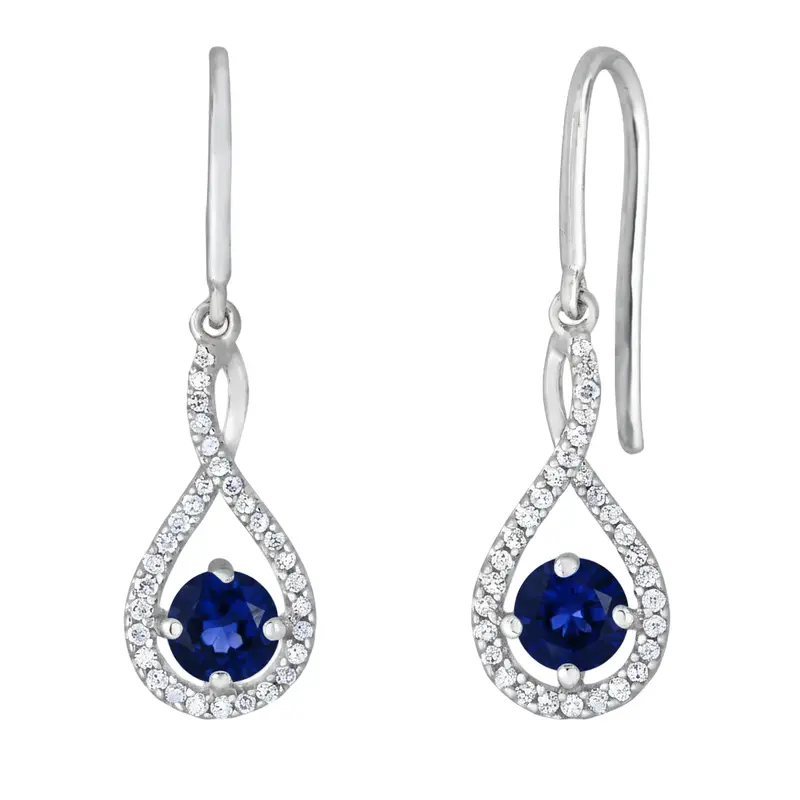 Nightdrop Sapphire Twist Earrings 1