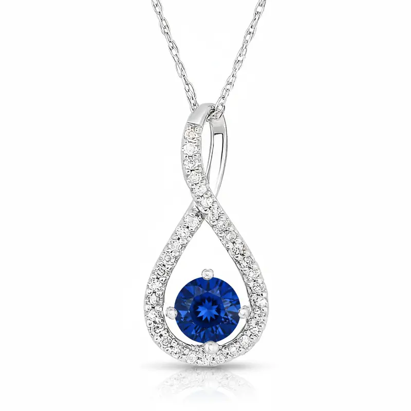 Nightdrop Sapphire Twist Pendant 1
