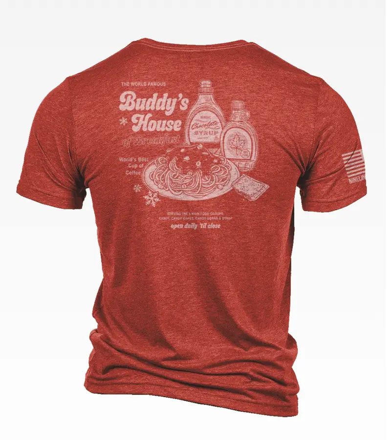 Nine Line Buddy's House Of Breakfast Christmas T-Shirt 1