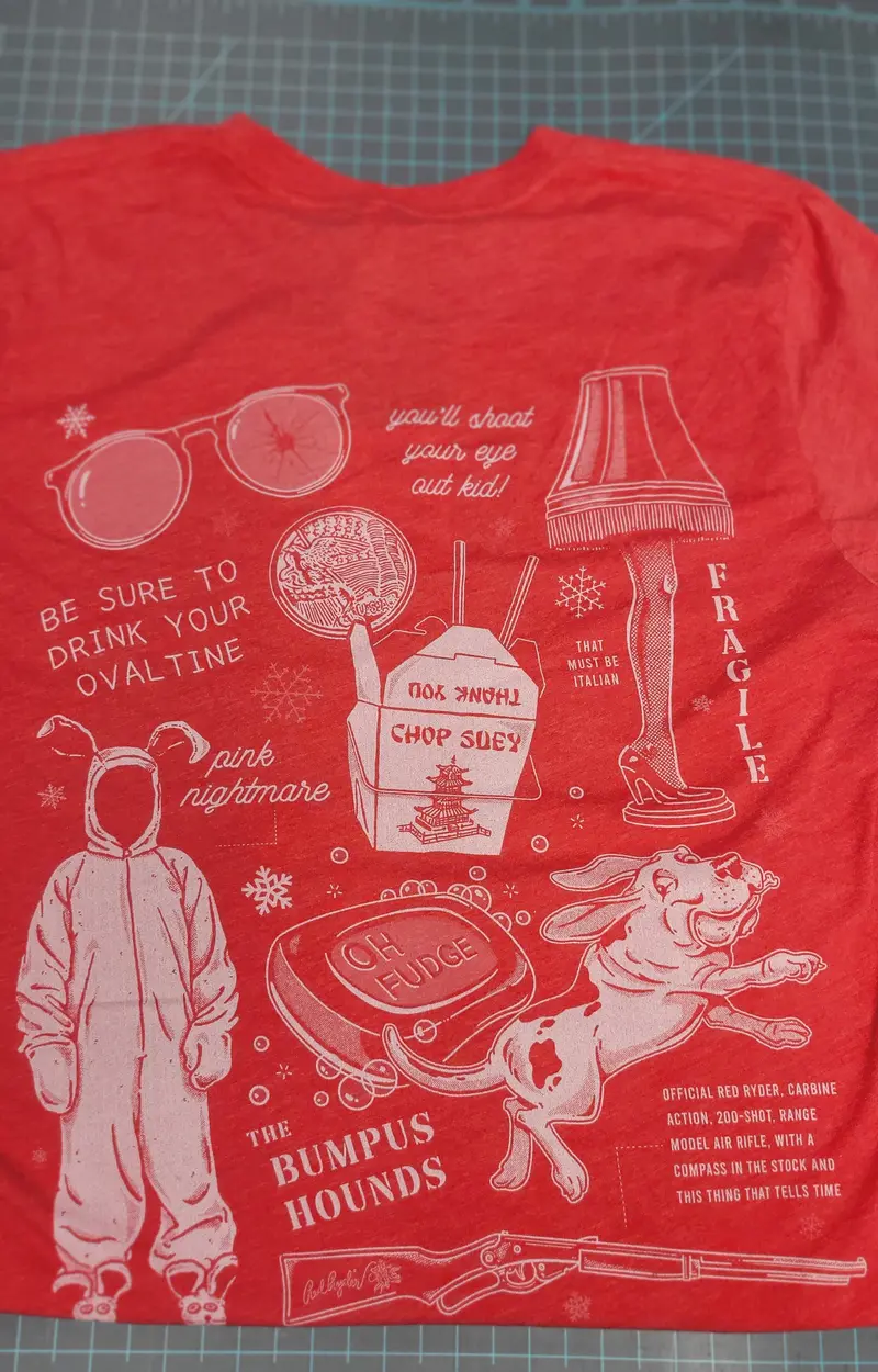 Nine Line Christmas Story Schematic T-Shirt 1