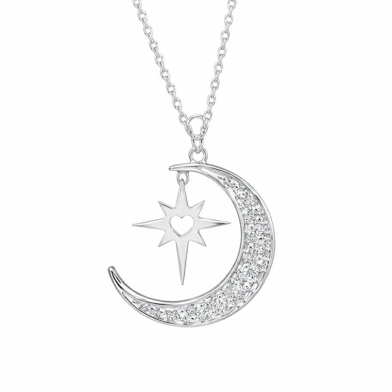 North Star Crescent Moon Pendant 1