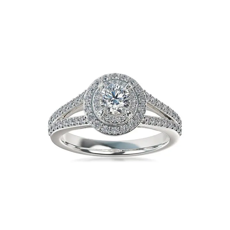 Nova Bloom Round Diamond Engagement Ring 1