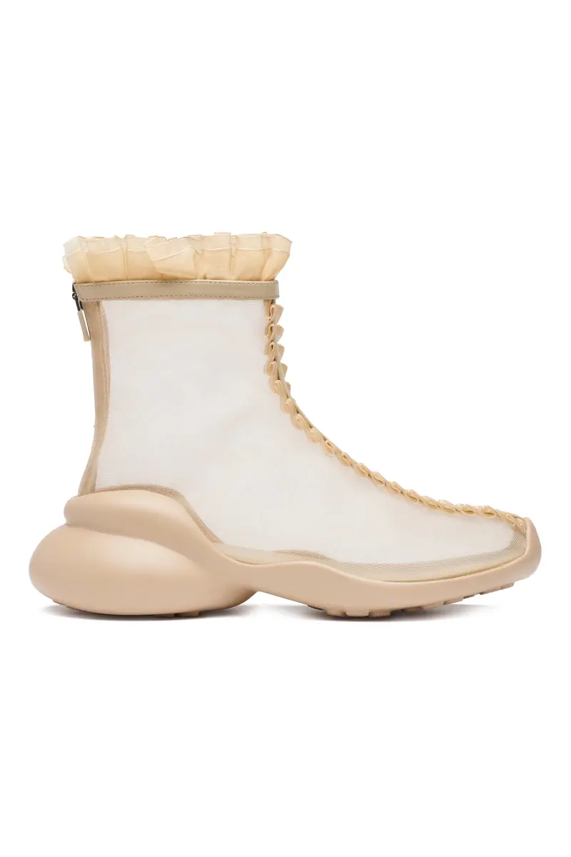 Nude Mesh Rufl Boots 1