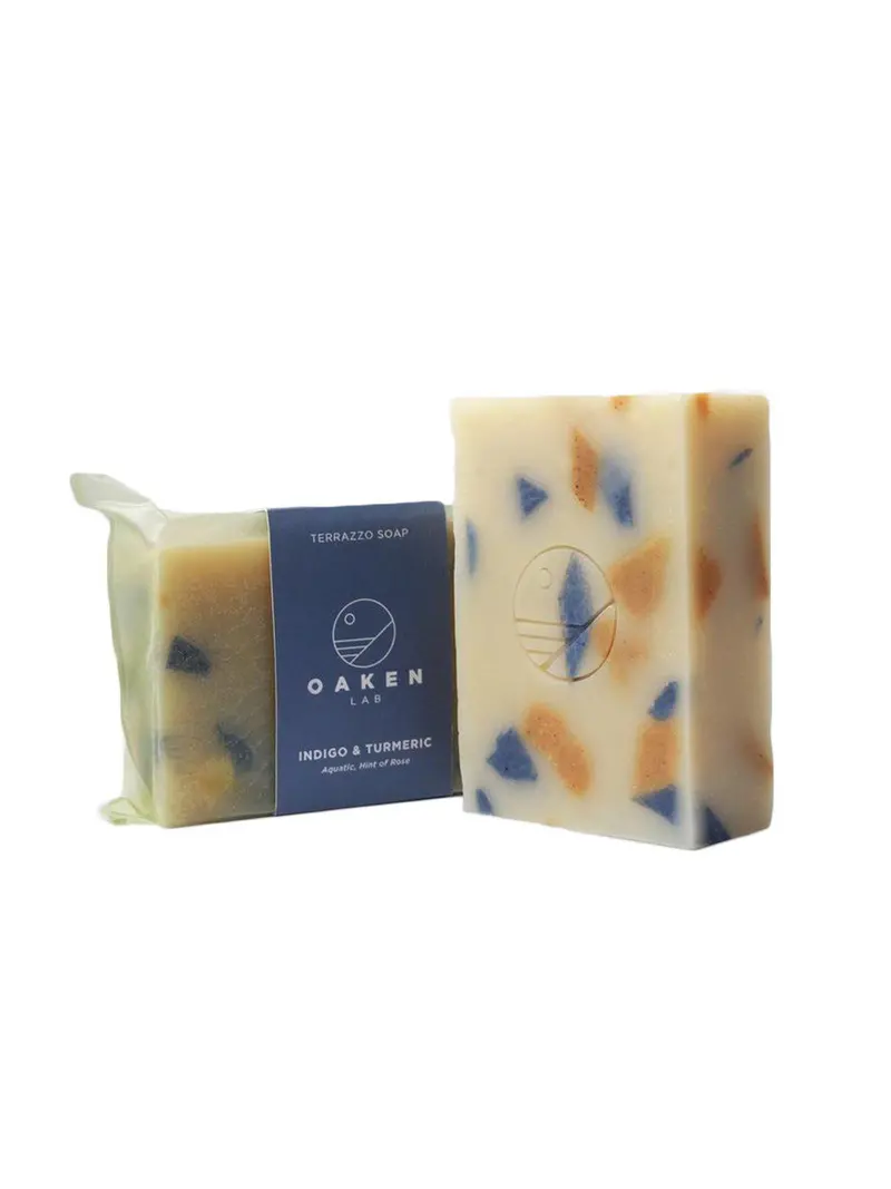 Oaken Terrazzo Soap Bar Indigo & Tumeric 200G 1