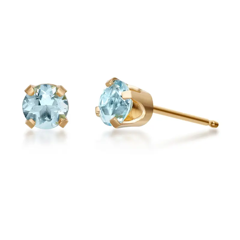 Ocean Whisper Aquamarine Stud Earrings 2