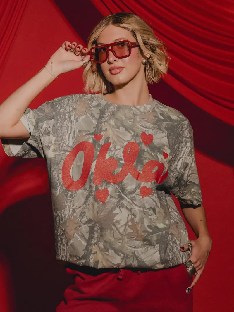 Oklahoma Okla Hearts Camouflage Tee 1