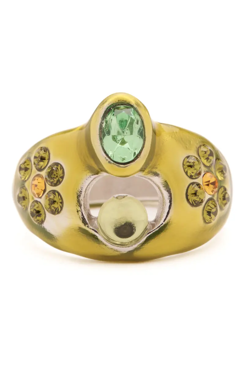 Olive Cosmic Daisy Ring 1