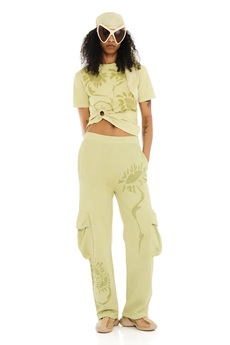 Olive Daisy Cargo Sweatpant 1