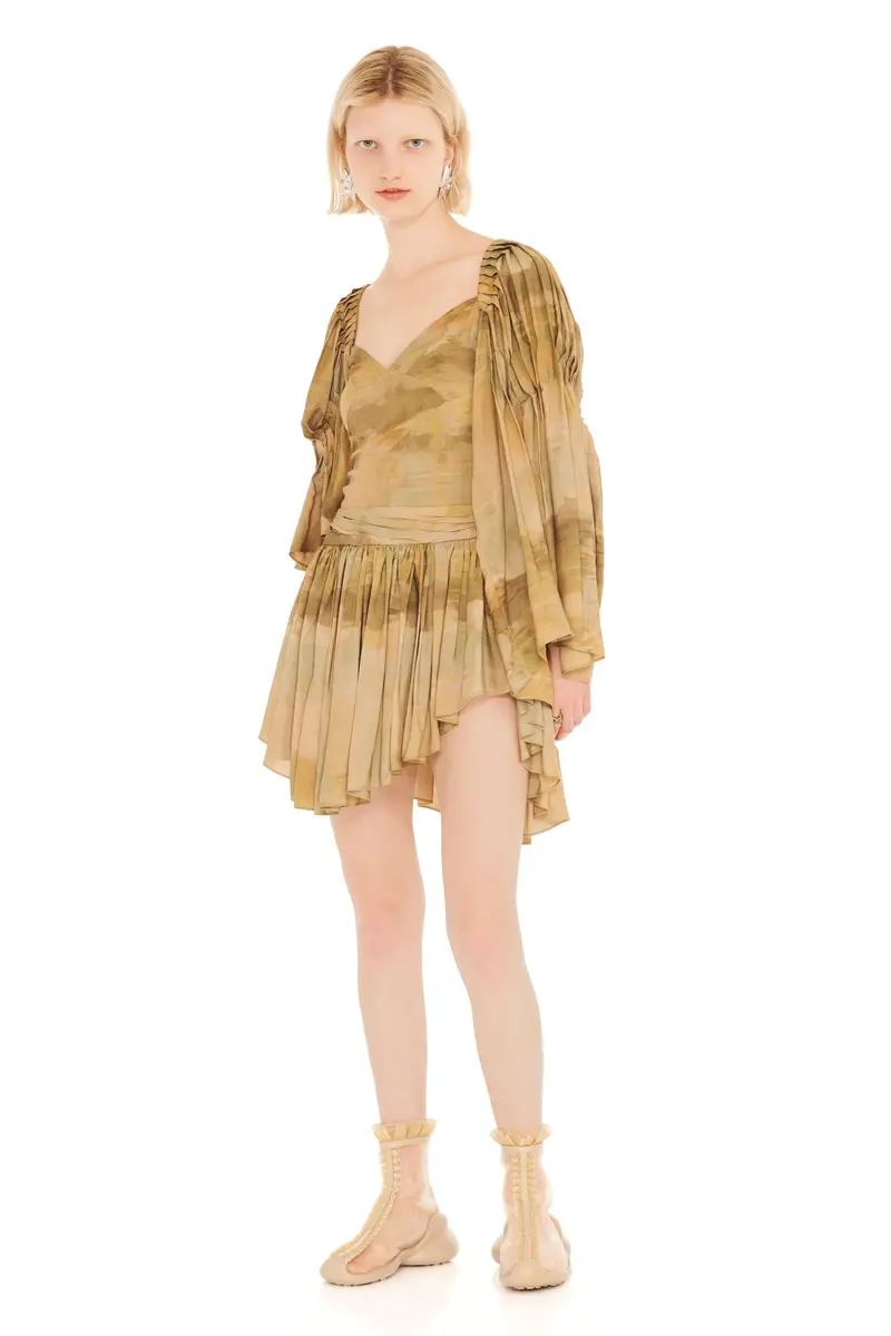 Olive Gua Sha Honeysuckle Dress 1