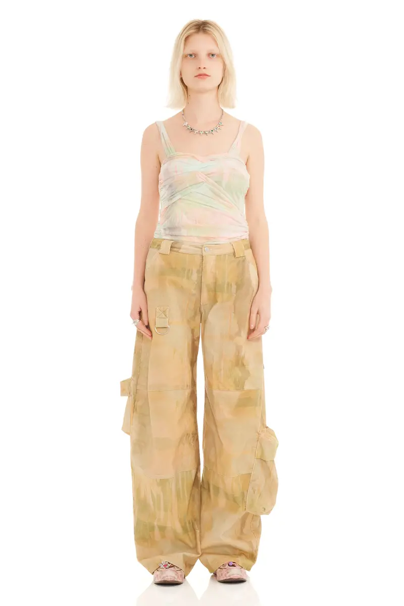 Olive Gua Sha Lawn Cargo Pant 1
