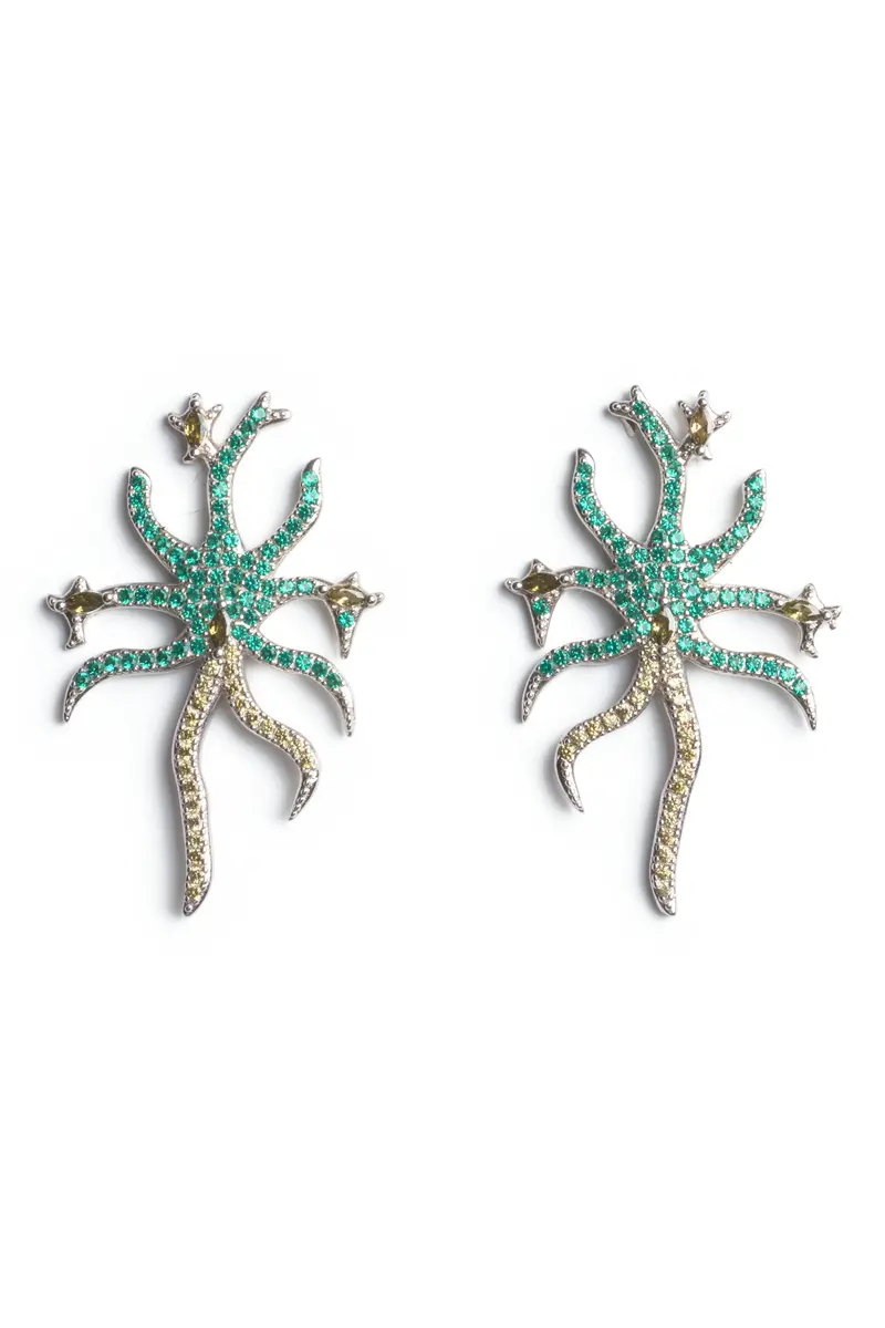 Olivine Emerald Etoile Earring 1