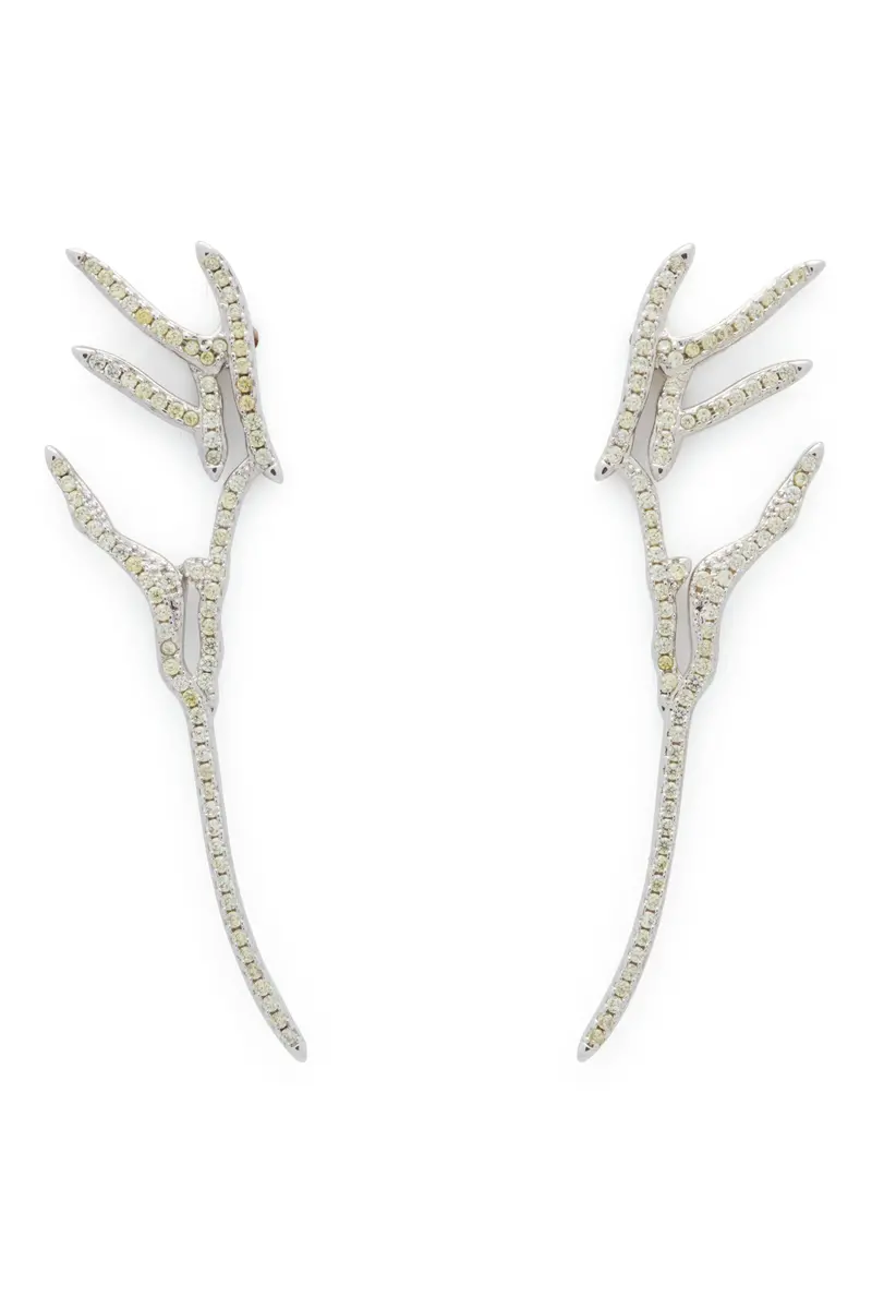 Olivine Pave Wing Earrings 1
