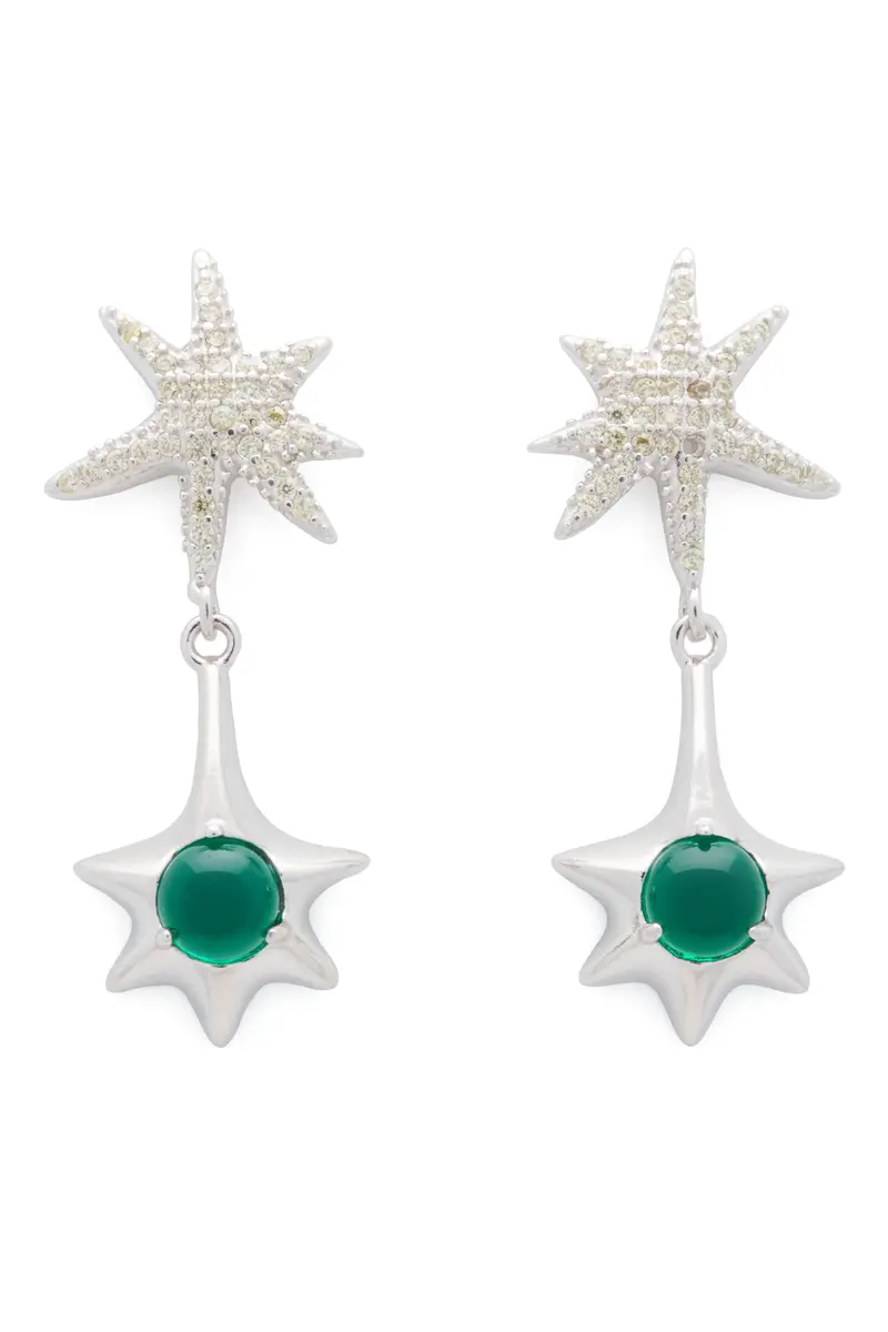 Olivine Star Drop Earring 1