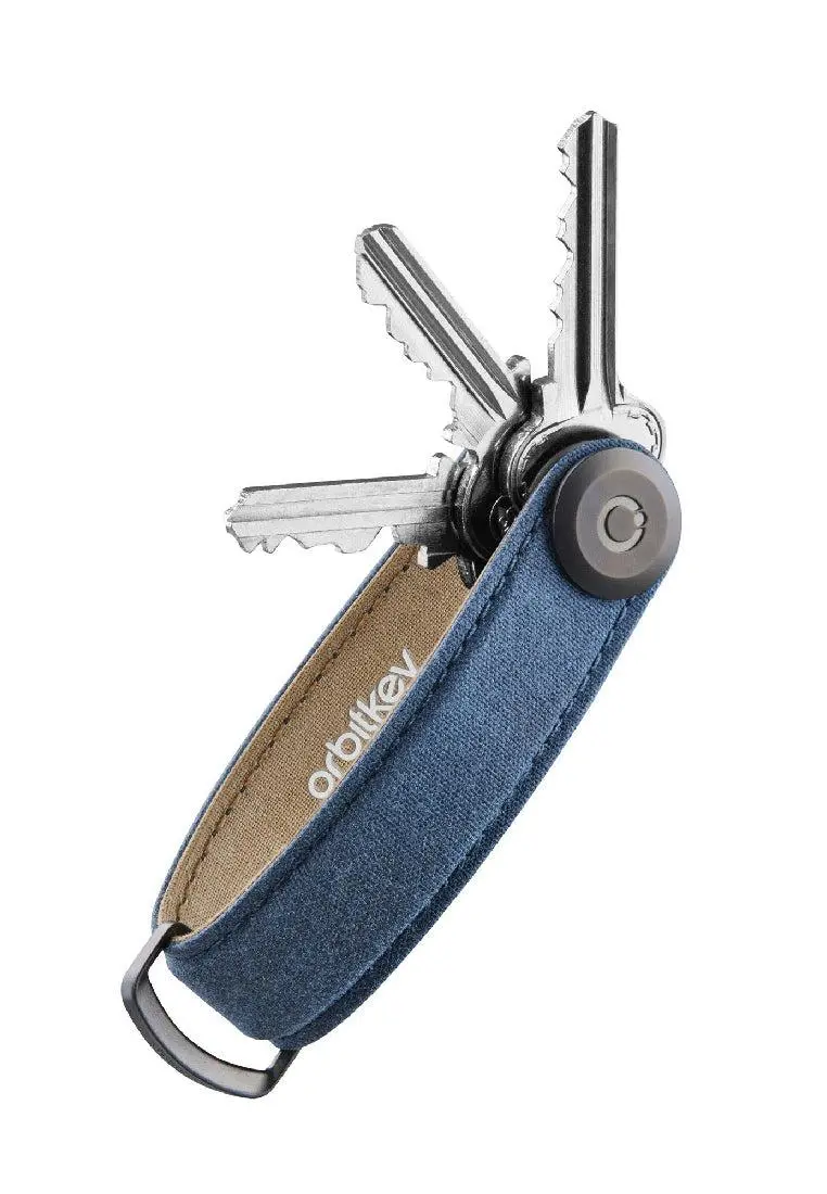 Orbitkey Key Organiser Waxed Canvas Navy Blue 1