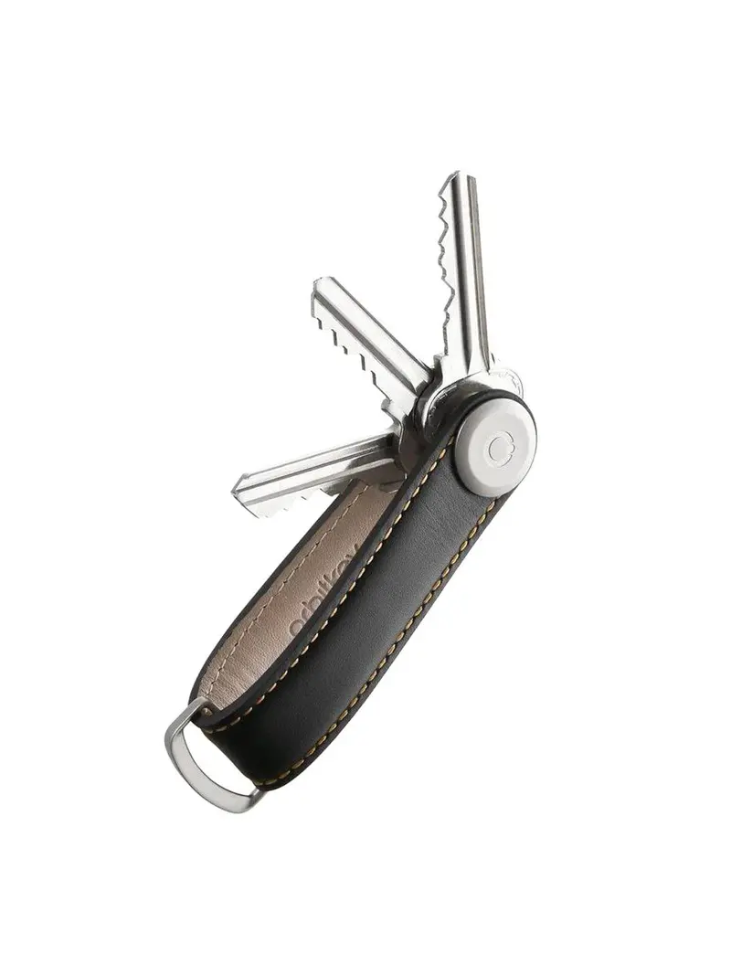 Orbitkey Leather Key Organiser Black Tan 1