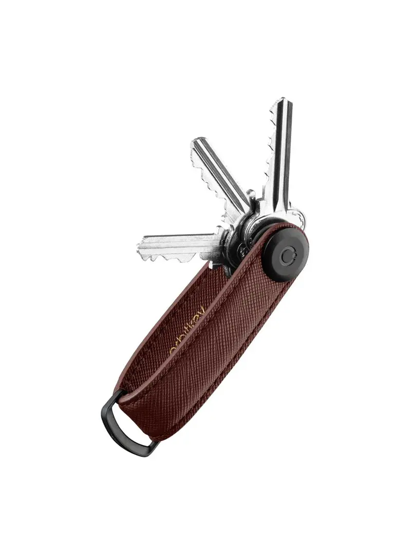 Orbitkey Saffiano Leather Key Organiser Dark Cherry 1