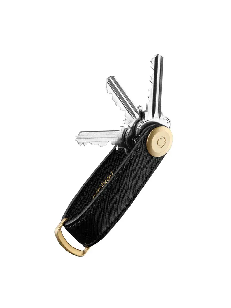 Orbitkey Saffiano Leather Key Organiser Liquorice Black 1