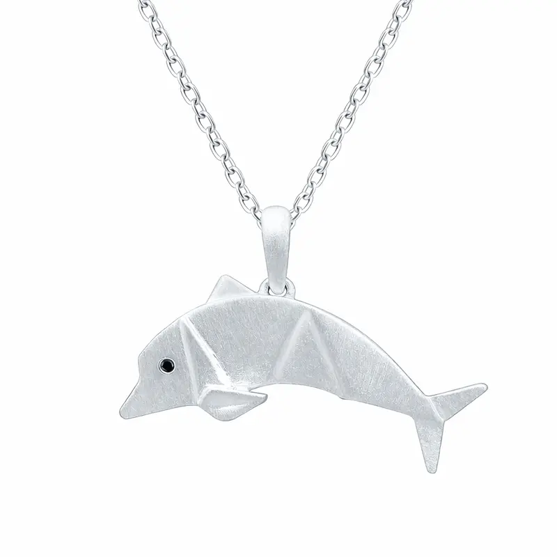 Origami Dolphin Pendant 1