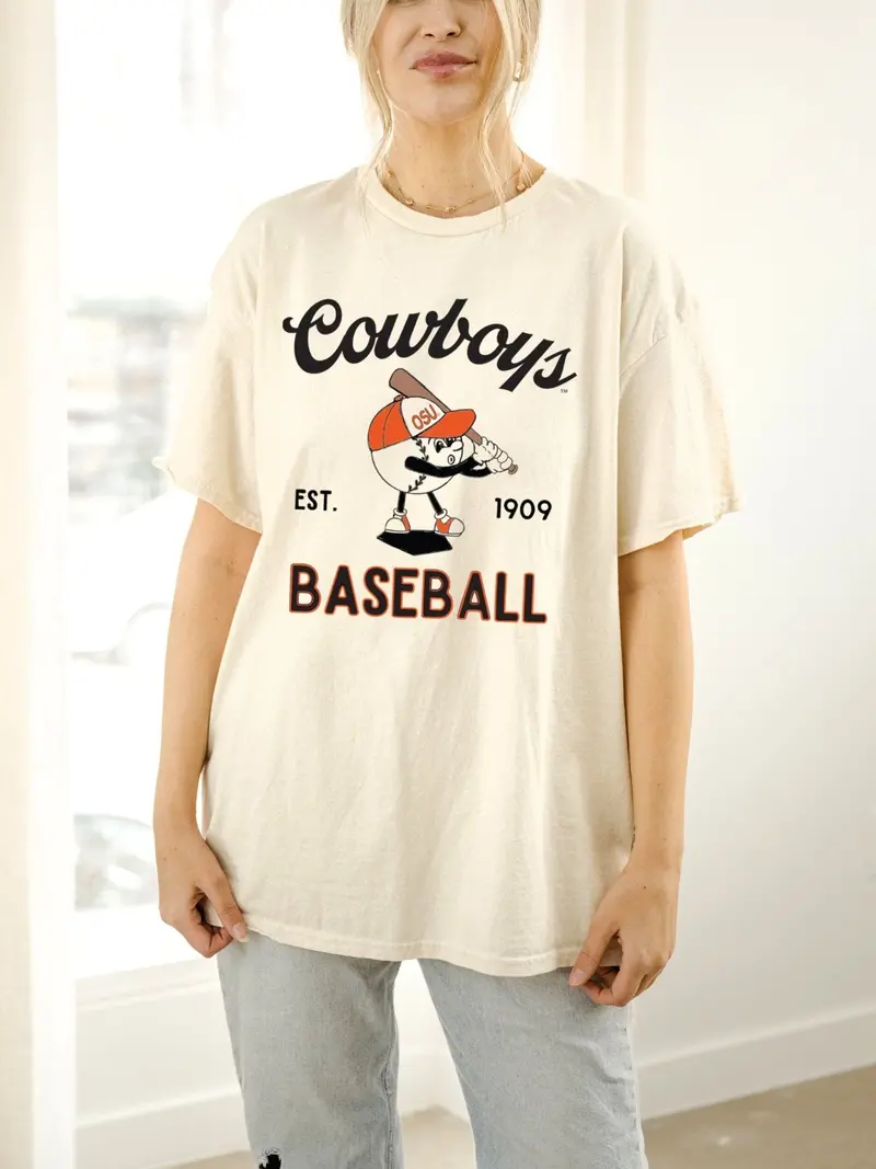 Osu Amusable Baseball Off White Thrifted Tee 1