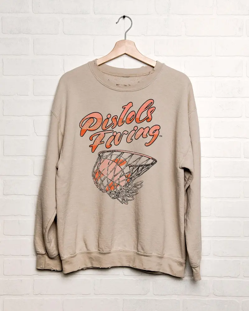 Osu Cowboys Basketball Candy Sand Thrifted Sweatshirt 1