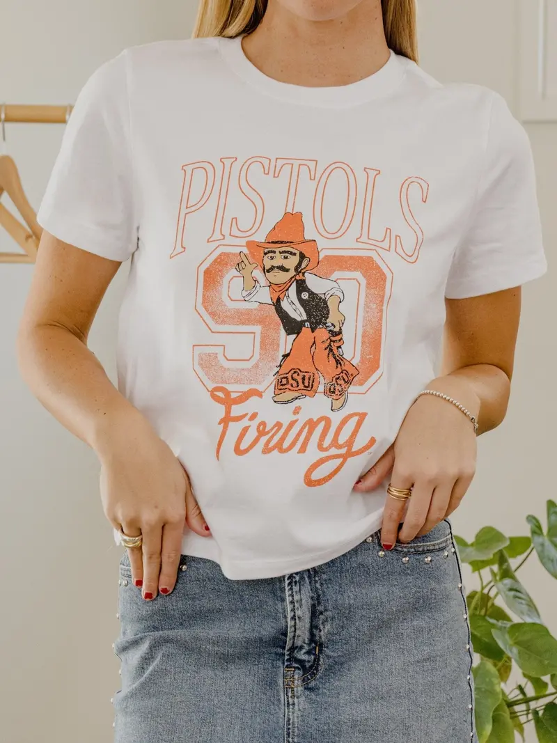 Osu Cowboys Club Mascot White Ellie Perfect Tee 1