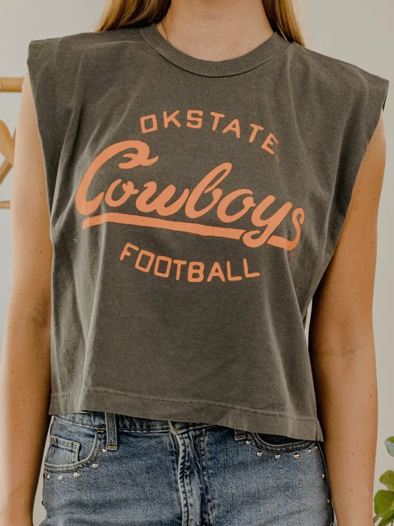 Osu Cowboys Football Stencil Smoke Tank 1