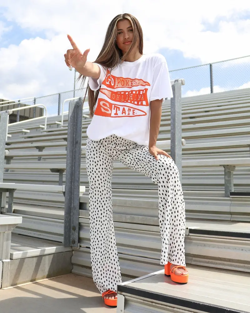 Osu Cowboys Pennant White Tee 1
