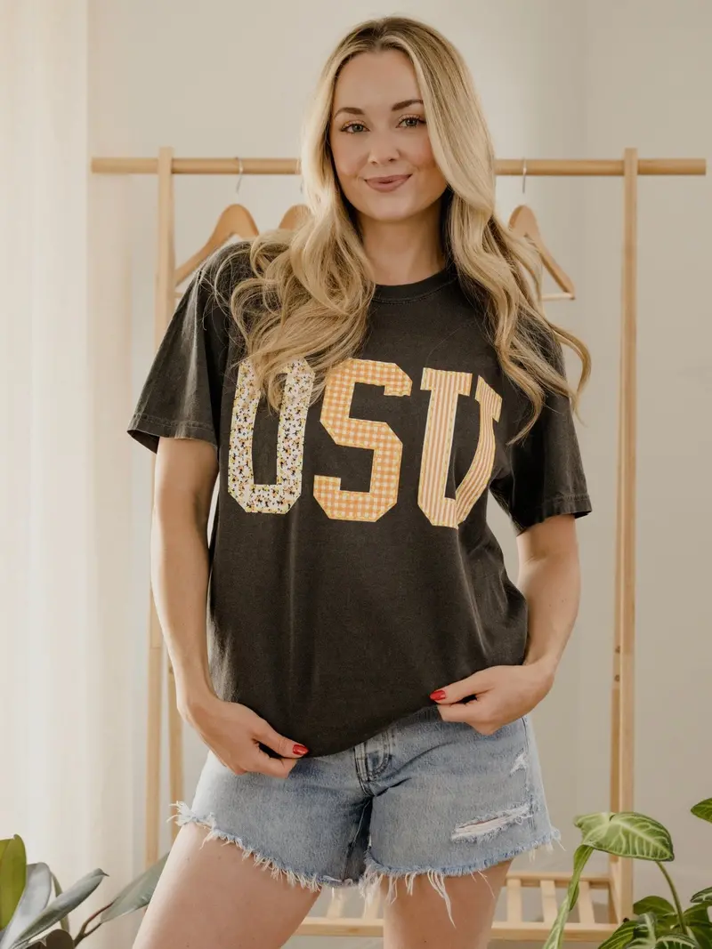 Osu Cowboys Quilted Puff Ink Pepper Cc Tee 1