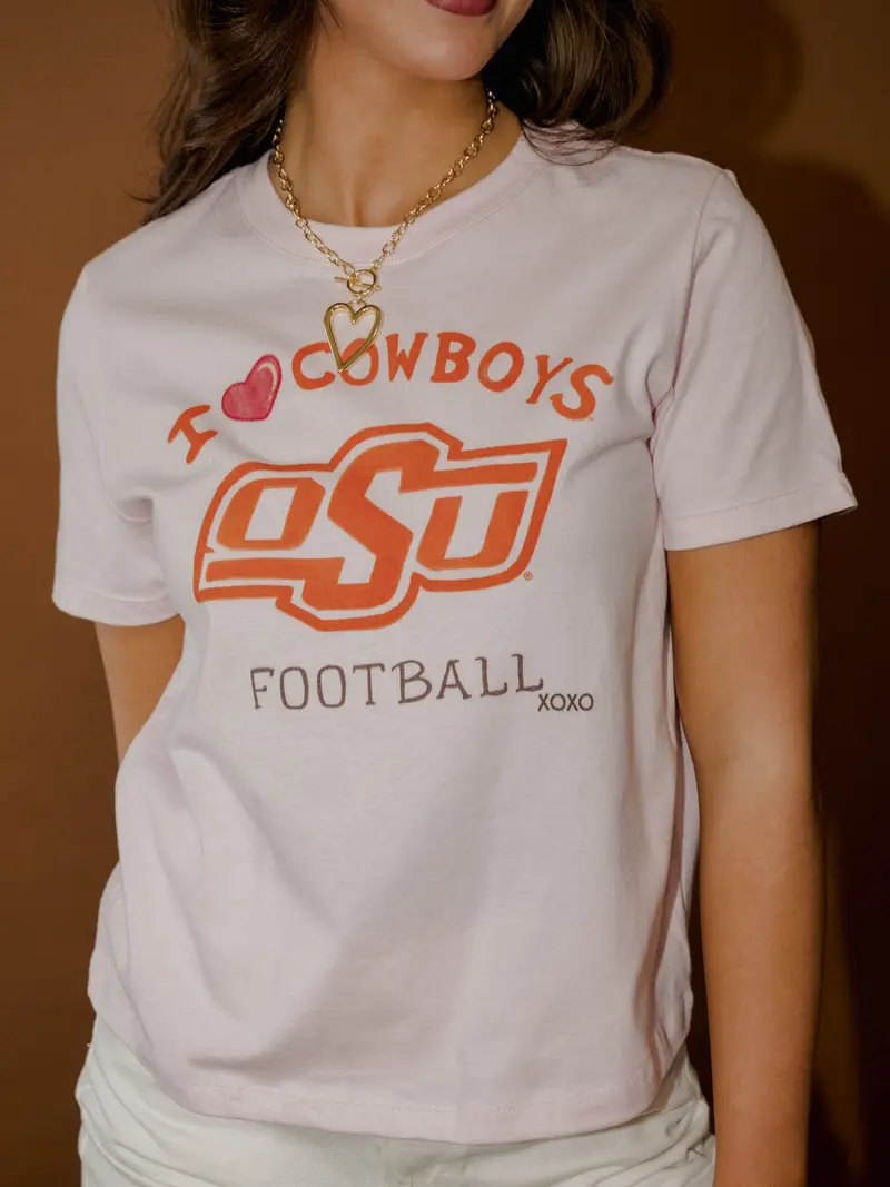 Osu Cowboys Sporty Charm Pink Ellie Perfect Tee 1