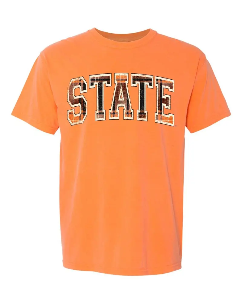 Osu Cowboys Tartan Melon Tee 1