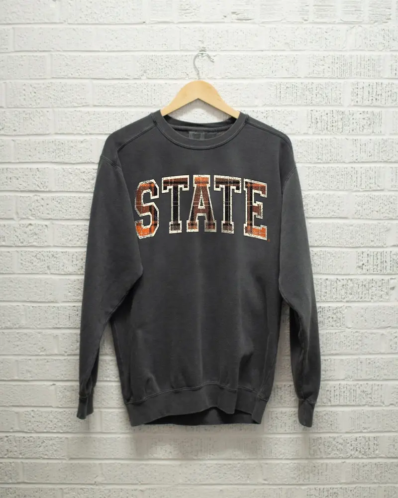 Osu Cowboys Tartan Pepper Sweatshirt 1