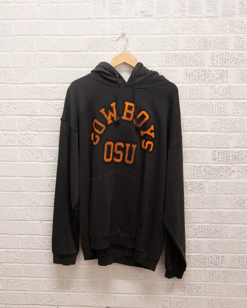 Osu Mega Arch Black Oversized Hoodie 1