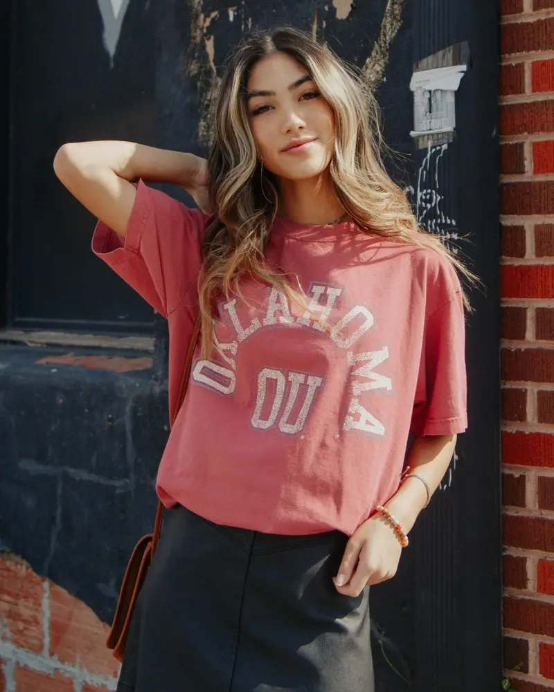 Ou Mega Arch Crimson Tee 1