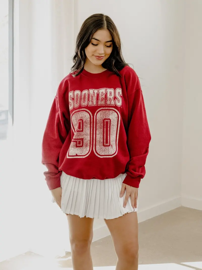 Ou Player Crimson Thrifted Sweatshirt 1