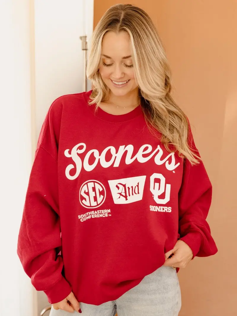 Ou/Sec Tap Crimson Thrifted Sweatshirt 1