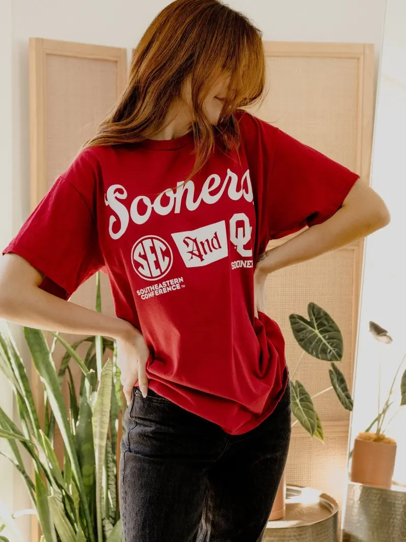 Ou/Sec Tap Crimson Thrifted Tee 1