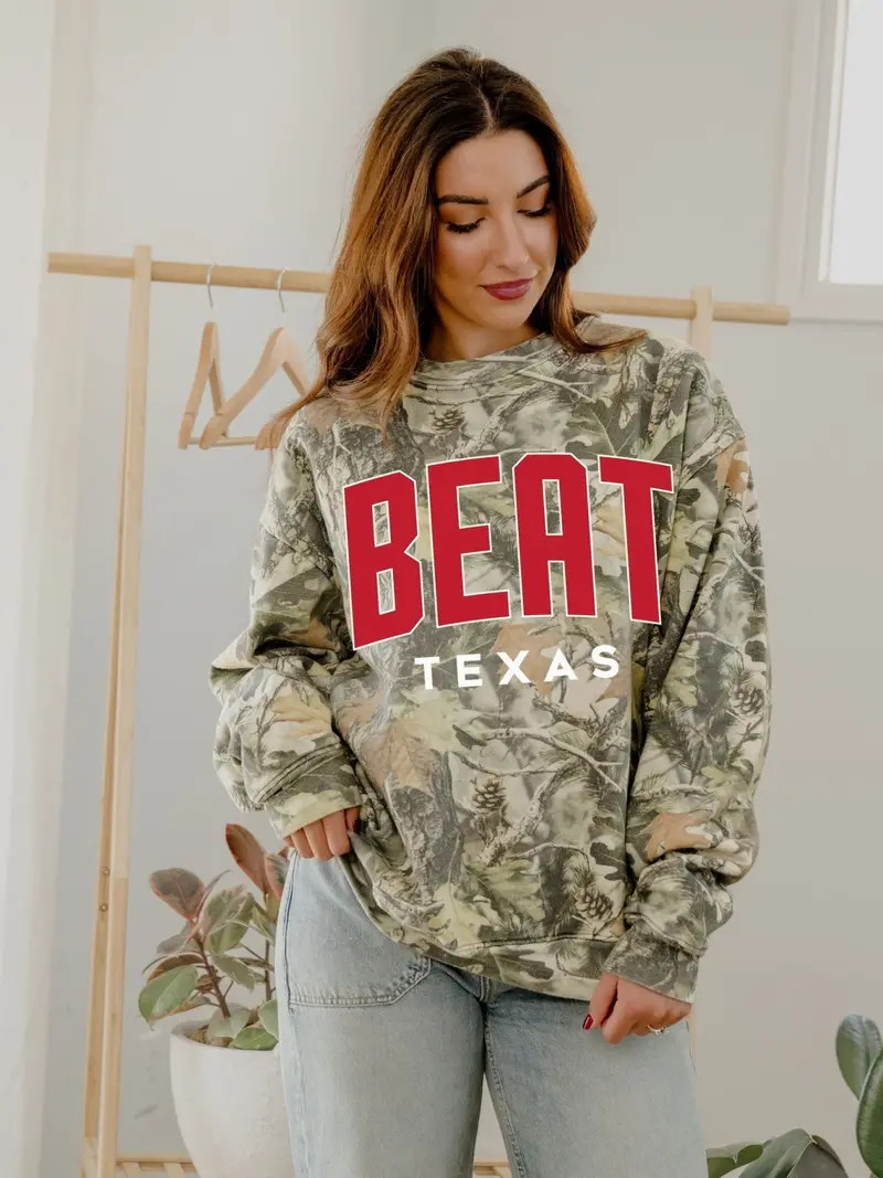 Ou Sooners Beat Texas Gault Camouflage Sweatshirt 1