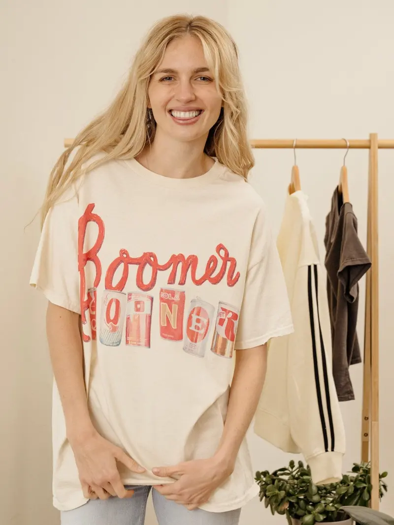 Ou Sooners Cans Off White Thrifted Tee 1