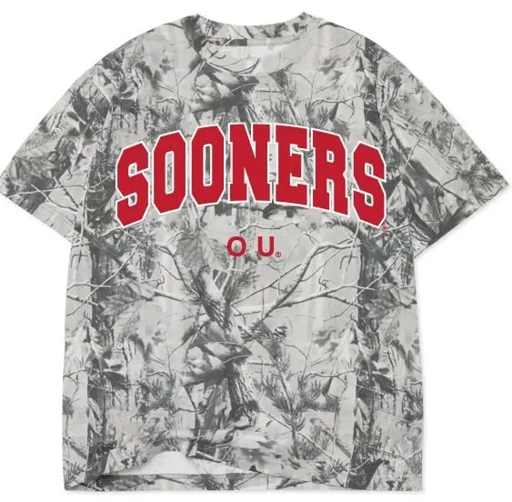 Ou Sooners Filled Gault Black/White Camouflage Tee 1